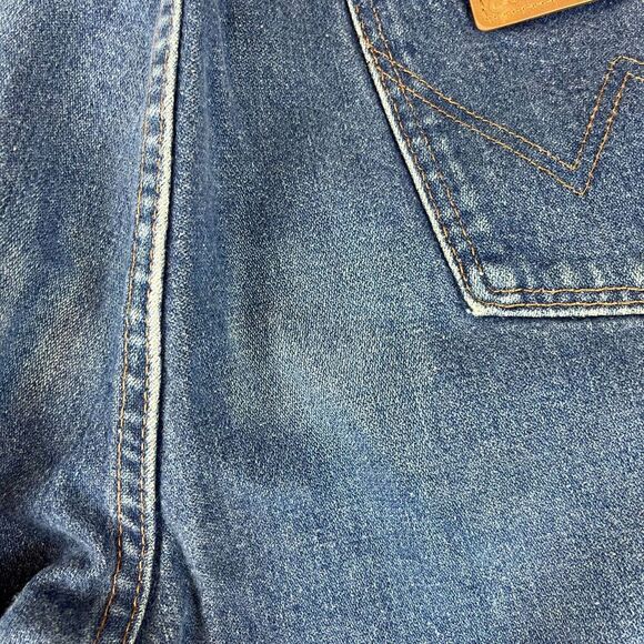Vtg Wrangler 13MWZ Men's Jeans 33X38 (31X37) Blue Denim Jeans Made In USA - Picture 10 of 12